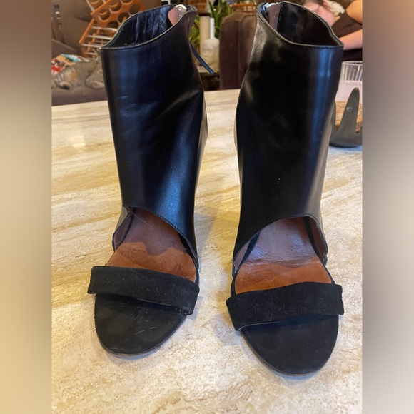 IRO Heeled Leather Ankle Boot Sandal - Picture 2 of 10